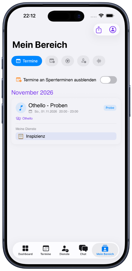 iOS Meine Termine